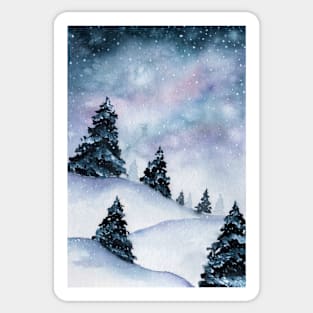 Winter landscape Sticker